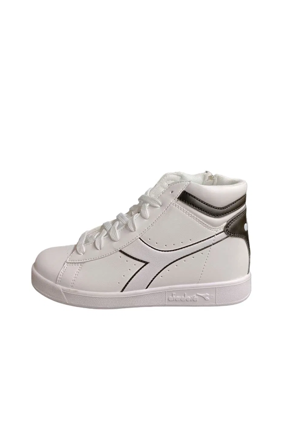 Детские кроссовки с синтетическим верхом Game P High GS Diadora, White