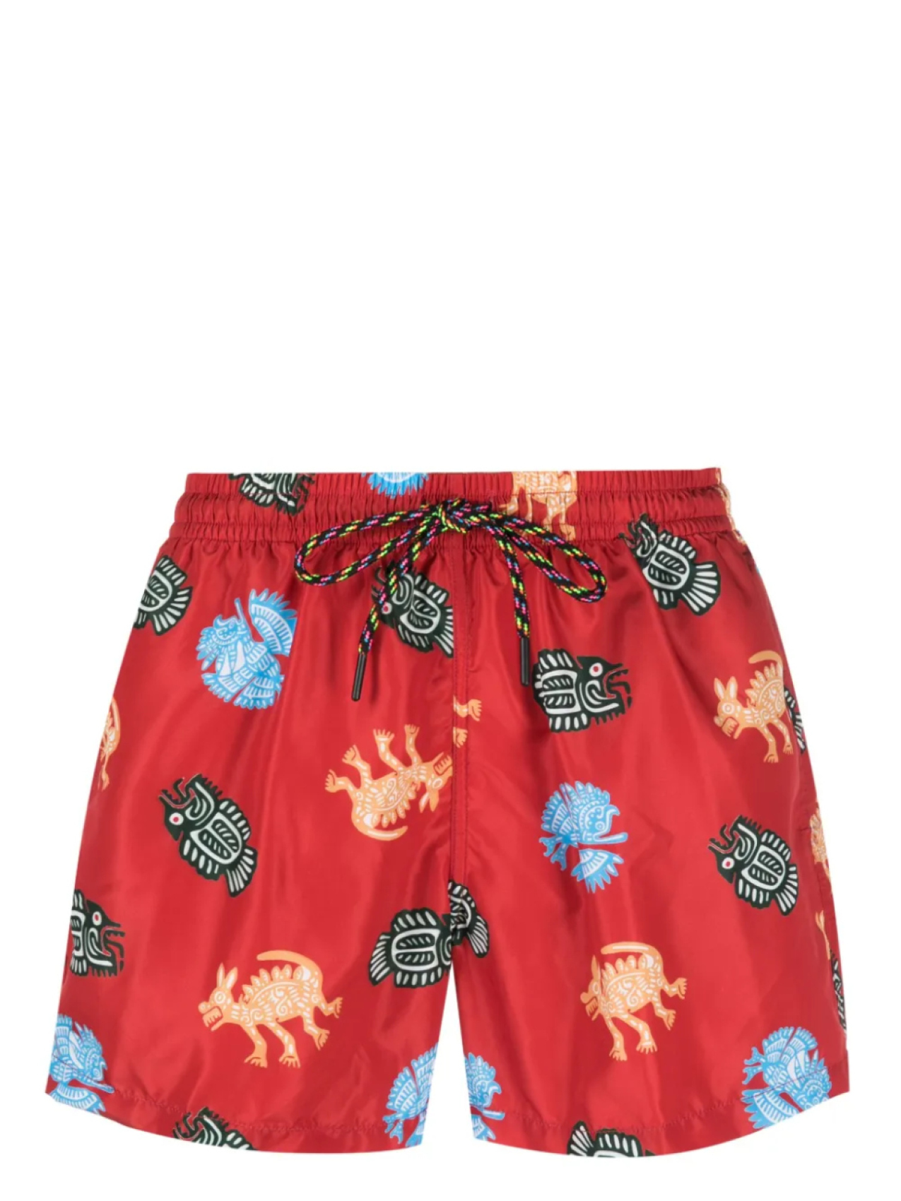 

Nos Beachwear плавки-шорты с графичным принтом, красный