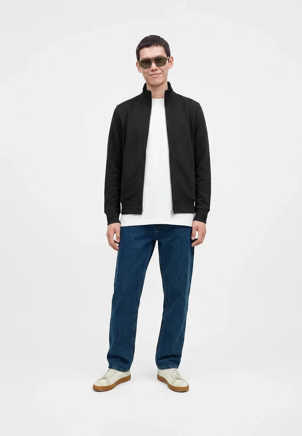 Толстовка на молнии Ls dwr prmterry micro logo fz jc Calvin Klein, Black — фото 2