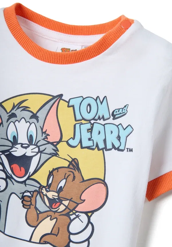 Костюм с принтом Tom and Jerry, Ovs, White, Orange, белый/оранжевый — фото 3