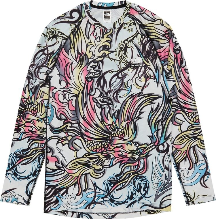 

Лонгслив Supreme x The North Face Base Layer Long-Sleeve Top 'Multicolor Dragon', разноцветный, Серый, Лонгслив Supreme x The North Face Base Layer Long-Sleeve Top 'Multicolor Dragon', разноцветный