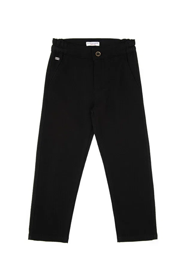 Детские брюки для девочек из ткани U.S. Polo Assn., Black — фото 4