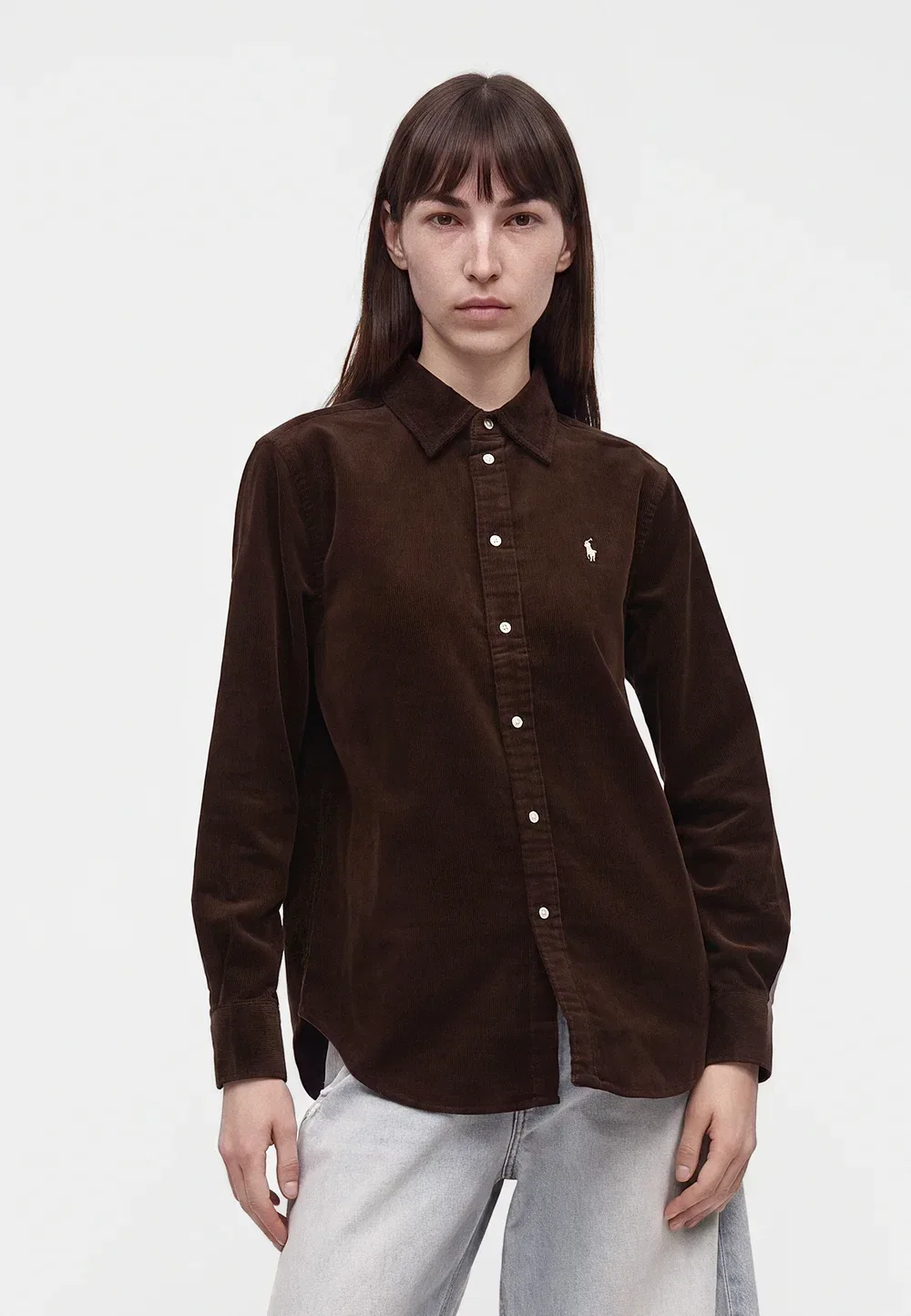 Спортивная рубашка - блузка на пуговицах Polo Ralph Lauren, Dark Brown