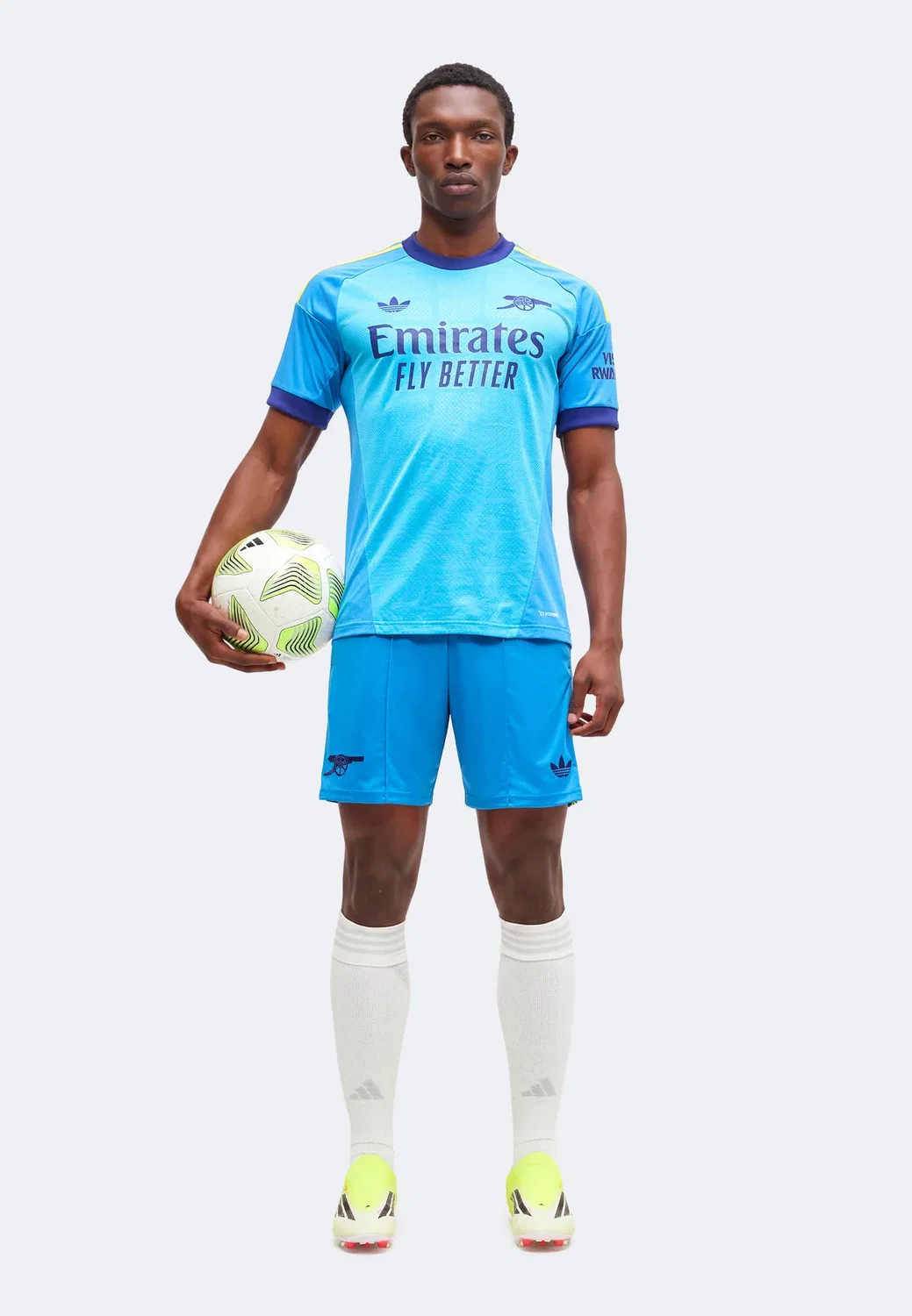 Вратарские шорты «Арсенала» на выездной матч 26/27 - клубная форма Adidas Originals, Super Blue — фото 2