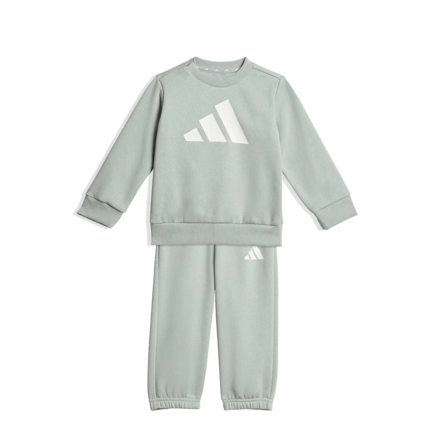 Детский спортивный костюм adidas I BL FL JOG 240, Grun Weiß Grun — фото 2