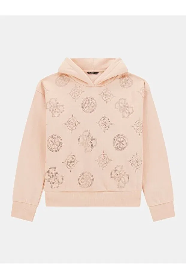 Детские свитшот для девочек с капюшоном Guess, Pink