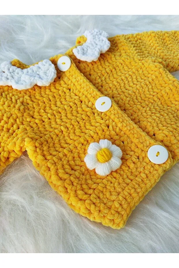 Детский кардиган из микрополиэстера Daisy Home, Yellow — фото 4