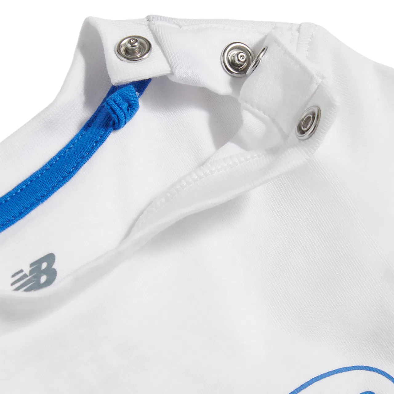 Детский комплект из футболки и шорт с принтом Fish and Chips New Balance, White Blue — фото 4