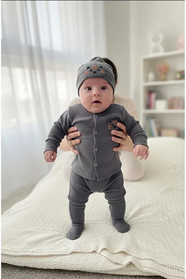 Детский комплект одежды для новорожденных с принтом Young Bymurat Baby, Multicolor