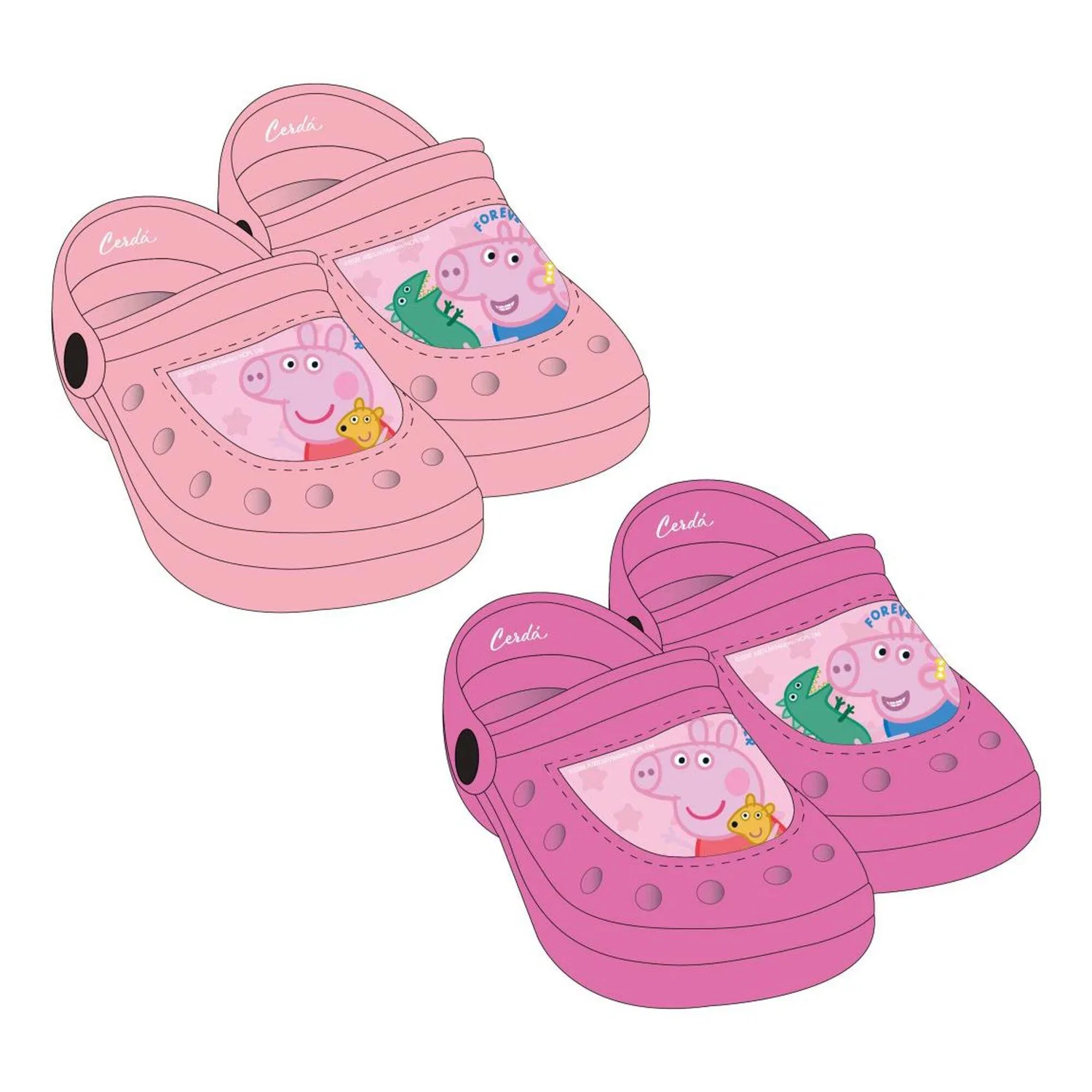 Детские сабо с принтом Peppa Pig Cerda, Rosa — фото 3