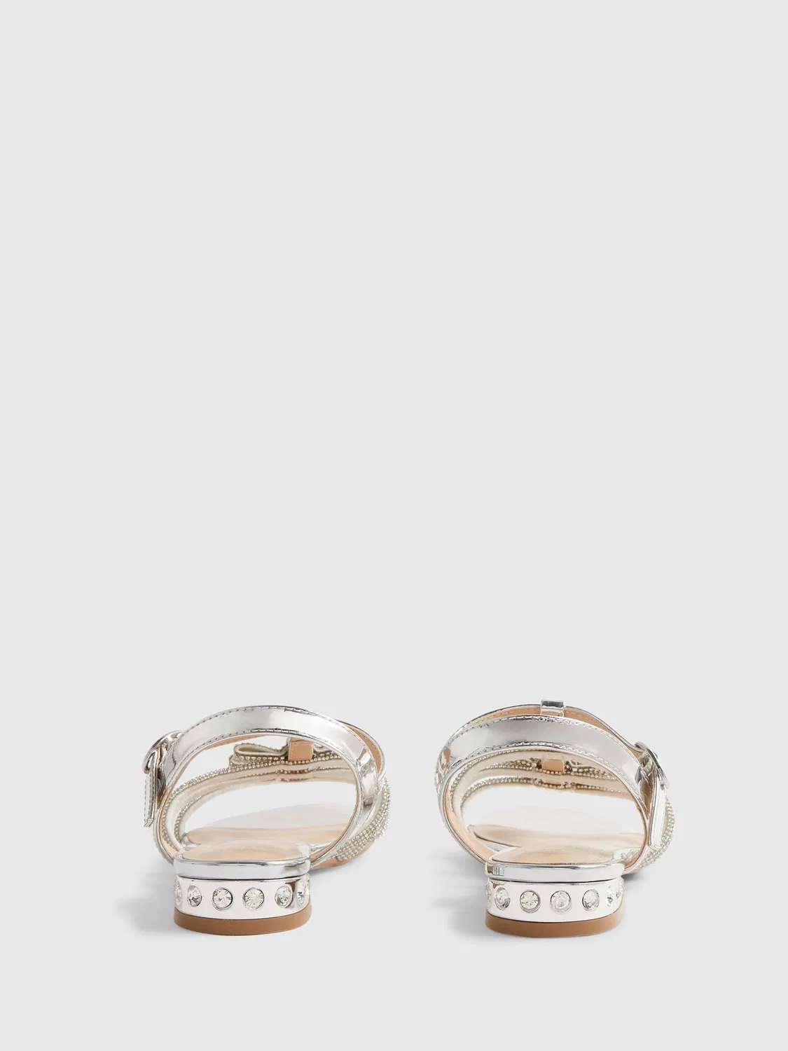 Сандалии с диамантами River Island, Silver — фото 4
