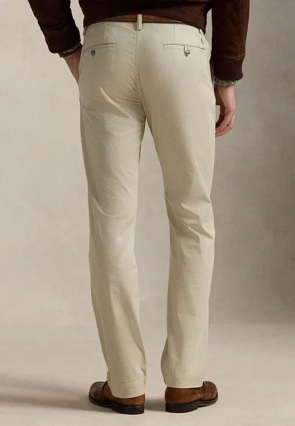 Брюки из хлопка с эластаном Bedford stretch straight fit chino pant Polo Ralph Lauren, Classic Stone — фото 3