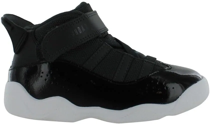Детские кроссовки для мальчиков Jordan 6 Rings Nike, Anthracite/University Blue/Dark Black — фото 4