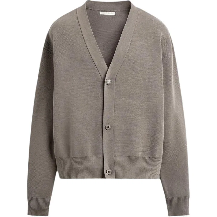 Мужской кардиган с V-образным вырезом Dark Taupe ZARA