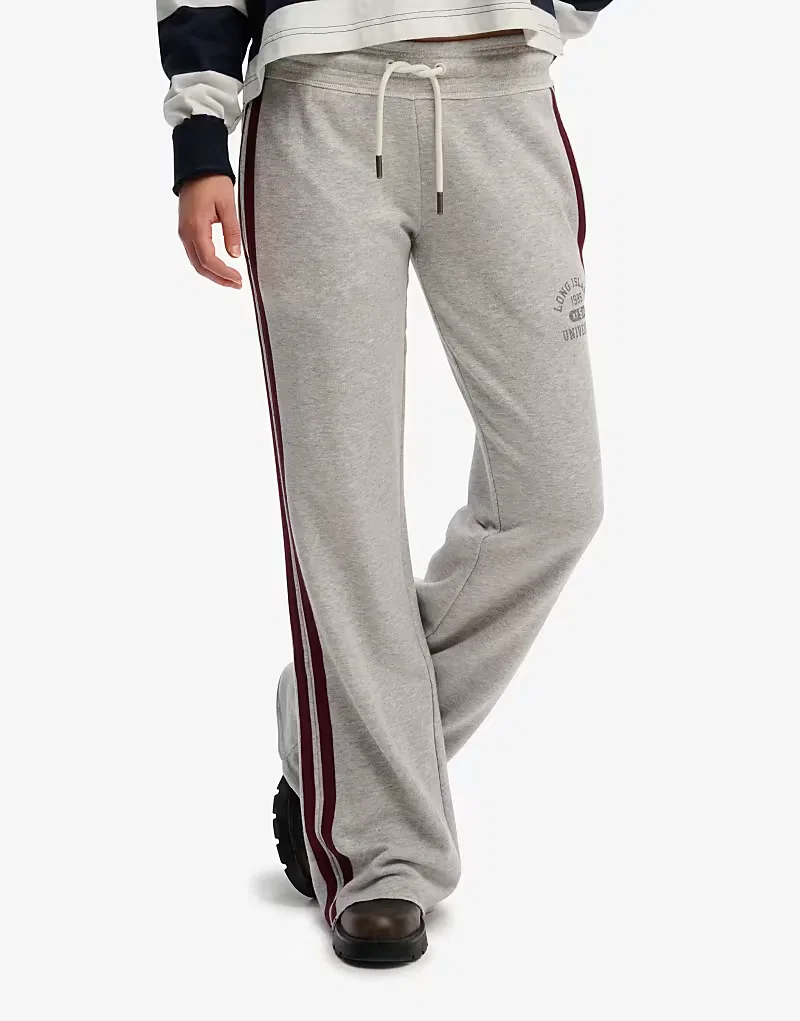 Спортивные брюки Superdry Athletic Essentials в полоску, серый меланжа — фото 4