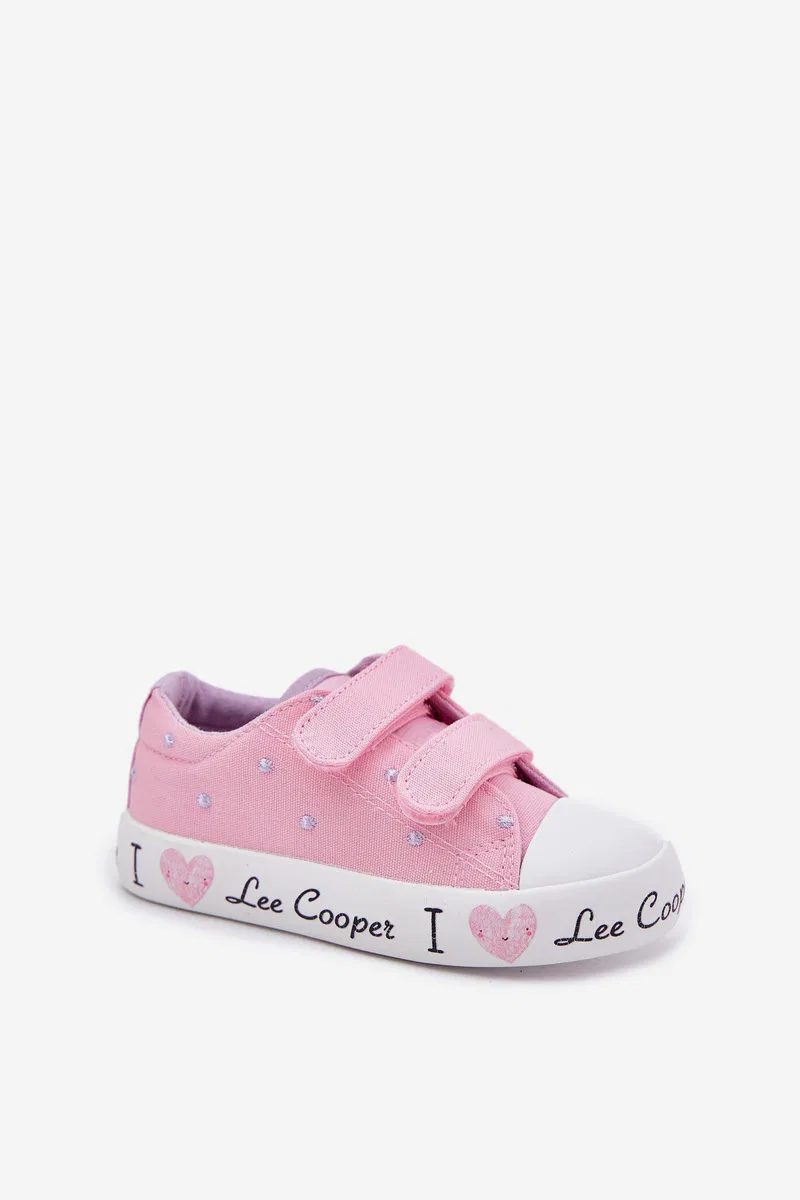 Детские кеды для девочек с принтом Lee Cooper, Розовый