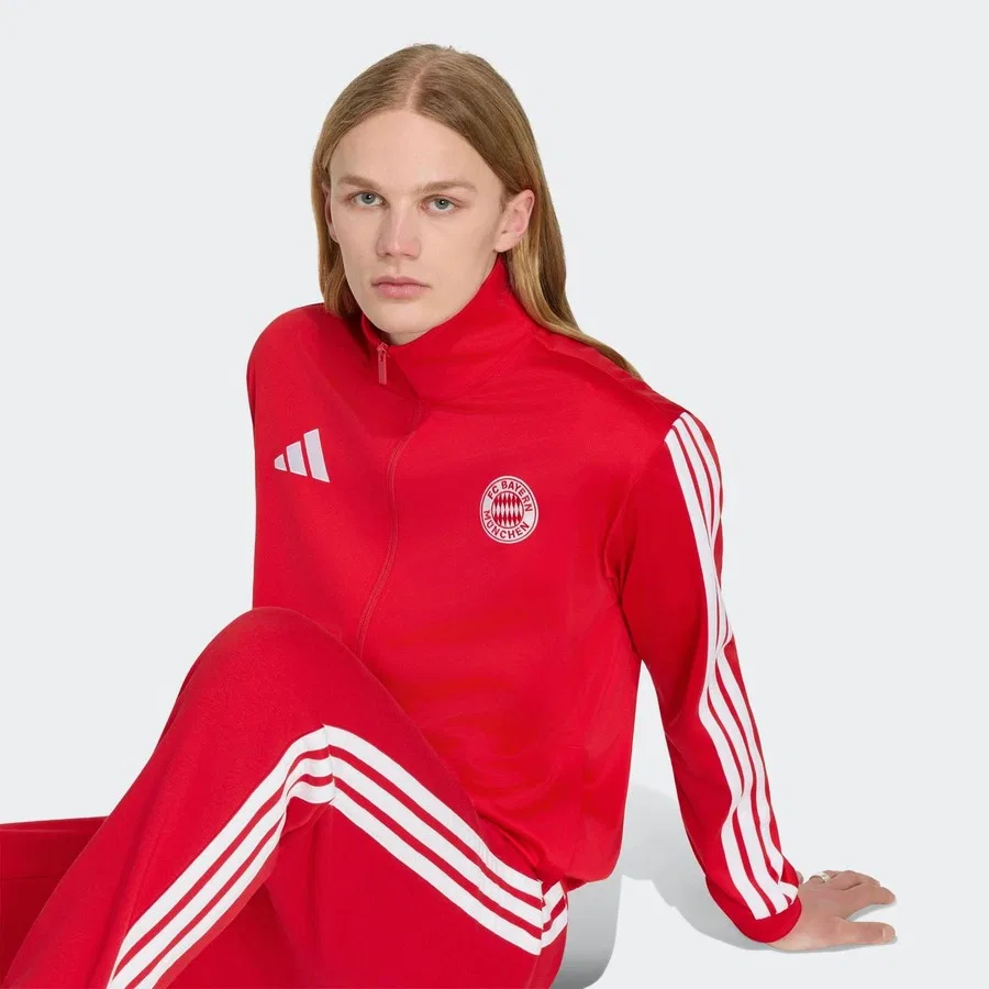 Куртка мужская с длинным рукавом FC Bayern Muenchen DNA adidas, Красный — фото 4