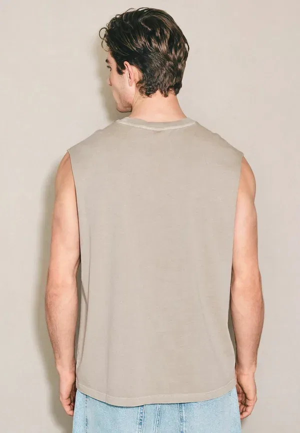 Жилет хлопковый Regular fit cut off boxy edit vest Next, neutral, нейтральный — фото 3