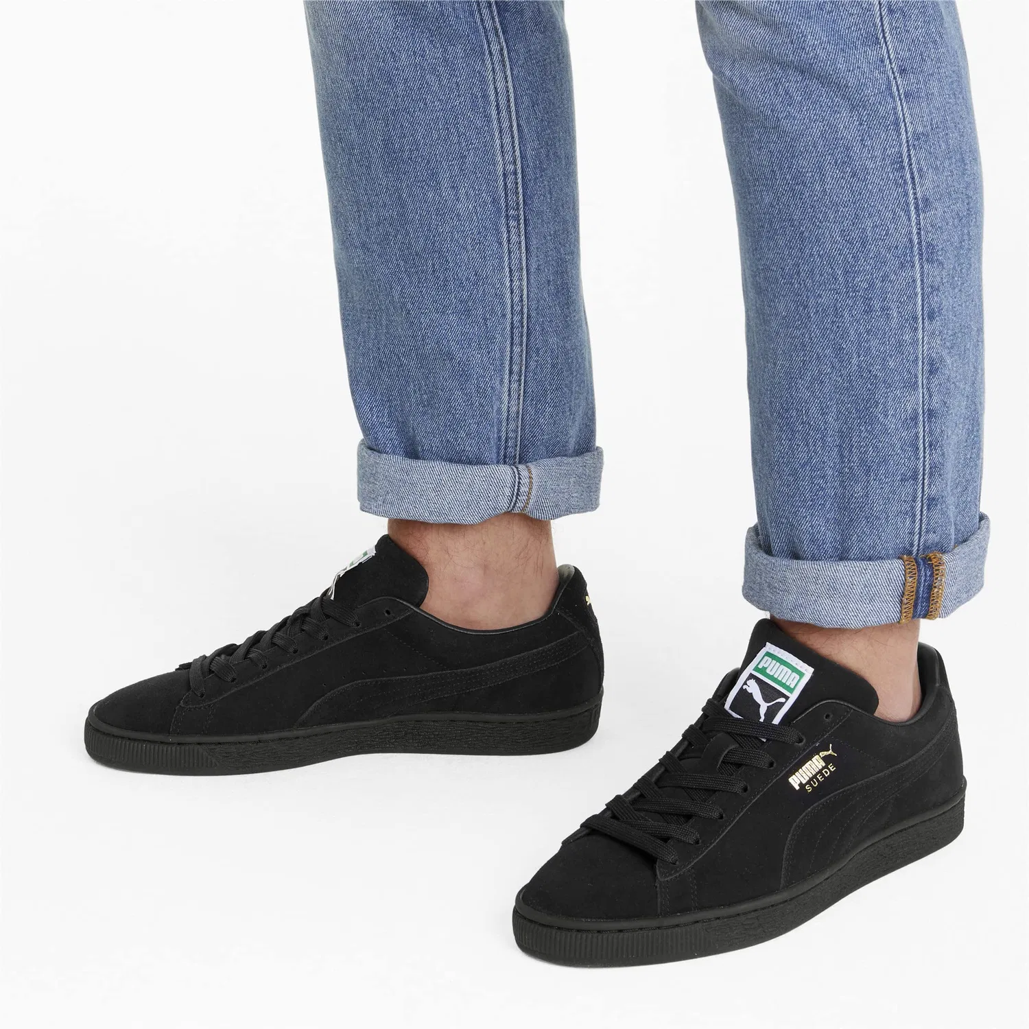 Детские кроссовки для девочек с верхом из замши PUMA, Black — фото 2