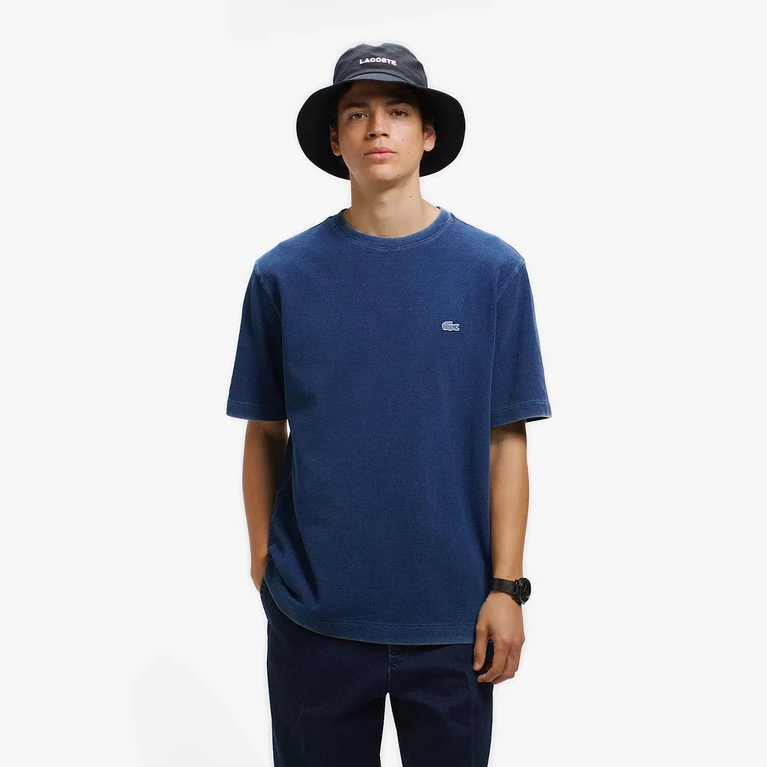 Мужская футболка с принтом Indigo Wash LACOSTE, Indigo Blue — фото 2