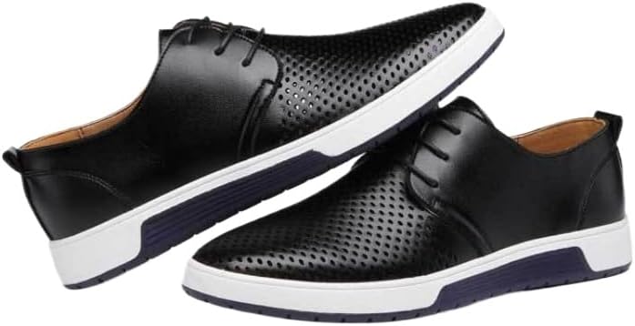 

Мужские лоферы WAOLSU с шнуровкой из искусственной кожи, формальная обувь, дышащие, удобные, повседневные, черный