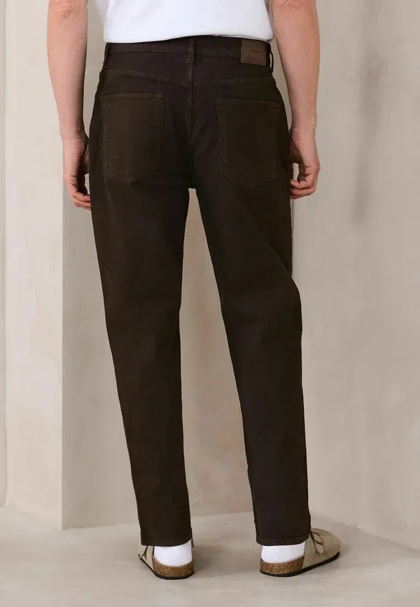 Джинсы деним Jeans tapered fit Next, коричневый — фото 3