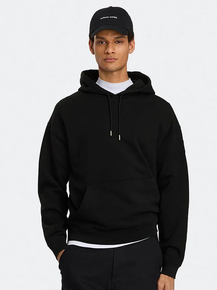 Футболка с длинным рукавом, капюшон, модель Robe CANADA GOOSE, Black