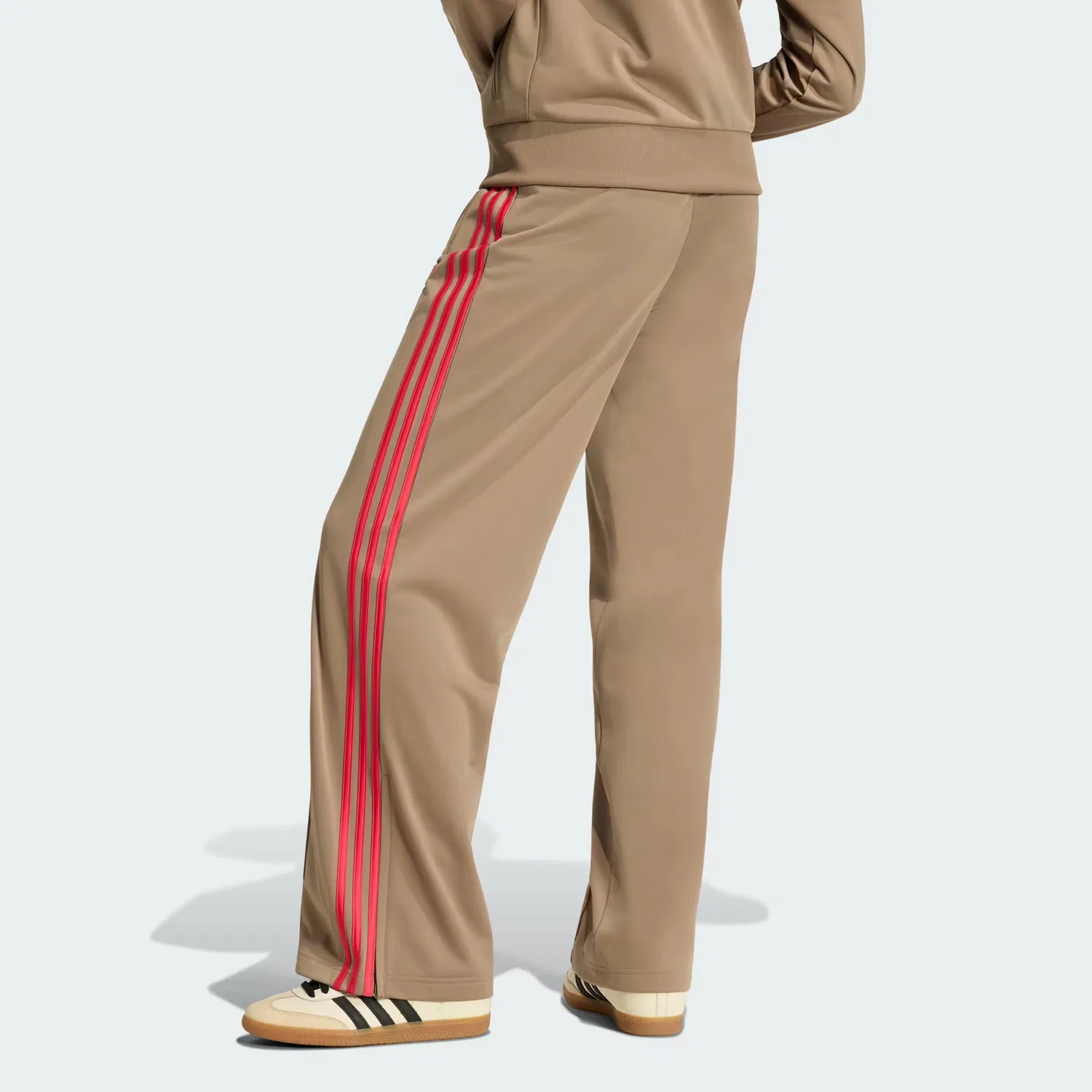Женские спортивные брюки свободного кроя Firebird Adidas Originals, хаки/ярко-розовый — фото 2