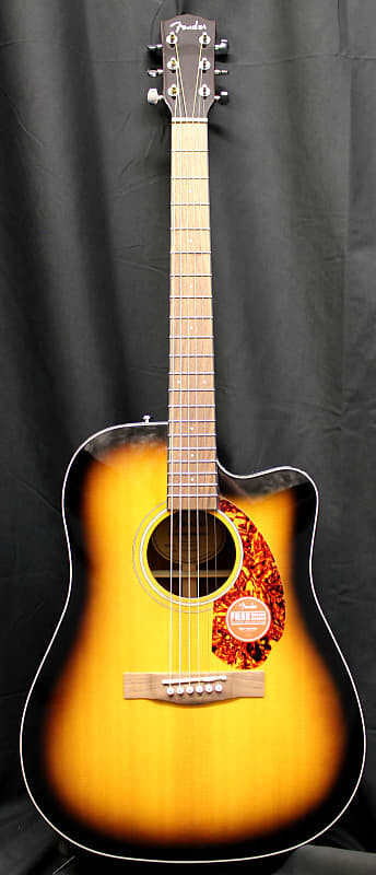 

Акустическая электрогитара Fender CD140SCE Dreadnought Sunburst с футляром