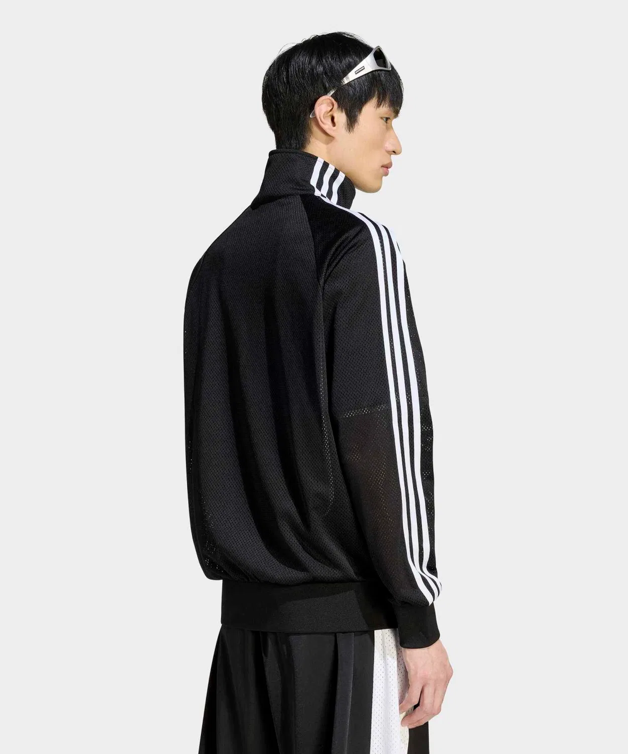 Женский трикотажный лонгслив с принтом Adidas Originals, Черный — фото 4
