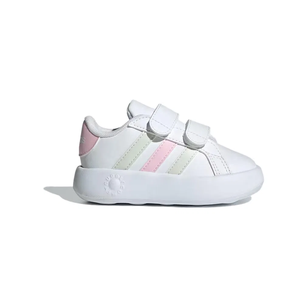 Детские кроссовки для девочек Adidas, White/Green/Pink — фото 4