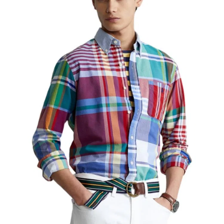 Мужская рубашка с коротким рукавом Polo Ralph Lauren, Multicolor — фото 3