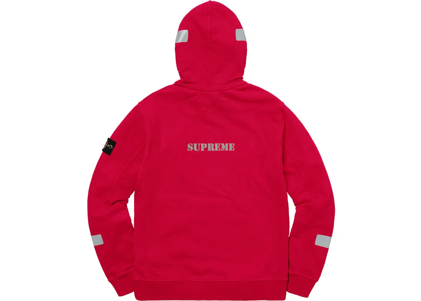 Мужская худи с капюшоном Supreme Stone Island Hooded Sweatshirt, Magenta — фото 2