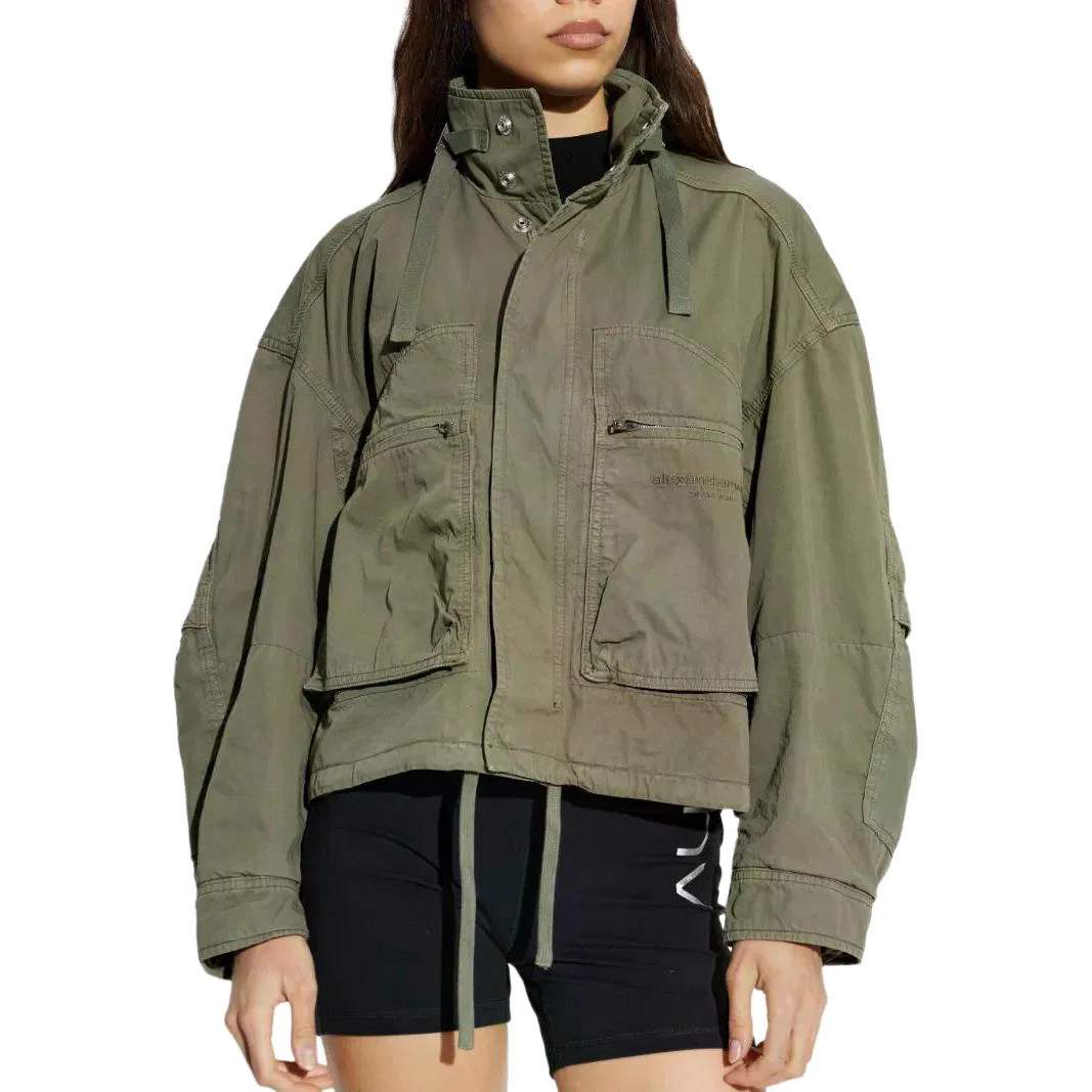 Женская куртка с вышитым логотипом Alexander Wang, Green — фото 4