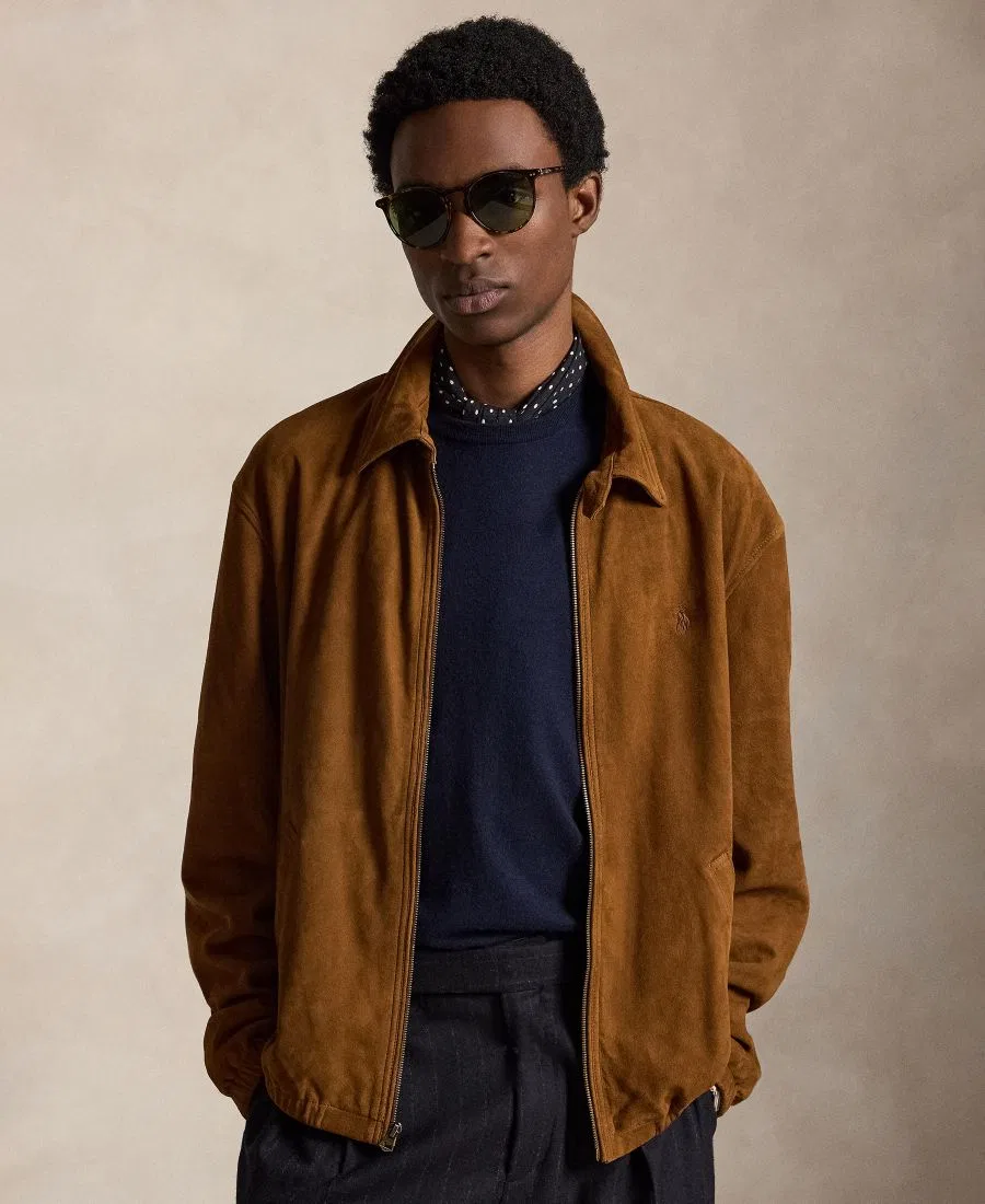 Мужская куртка из замши Bayport Polo Ralph Lauren, Cinnamon
