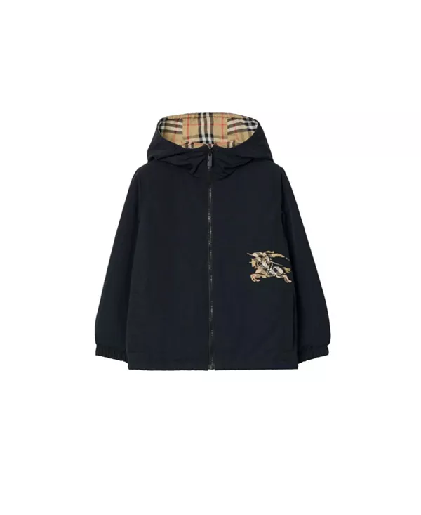 

Двусторонняя клетчатая куртка с капюшоном для мальчиков - для малышей и для взрослых. Burberry, бежевый