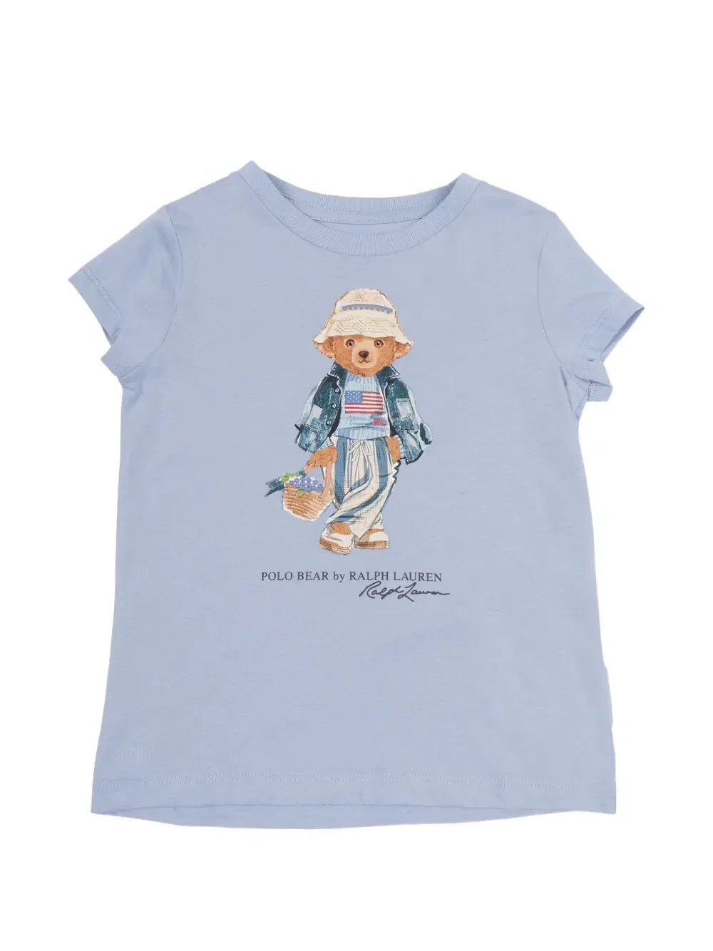 Футболка с принтом Polo Bear Polo Ralph Lauren Kids, синий