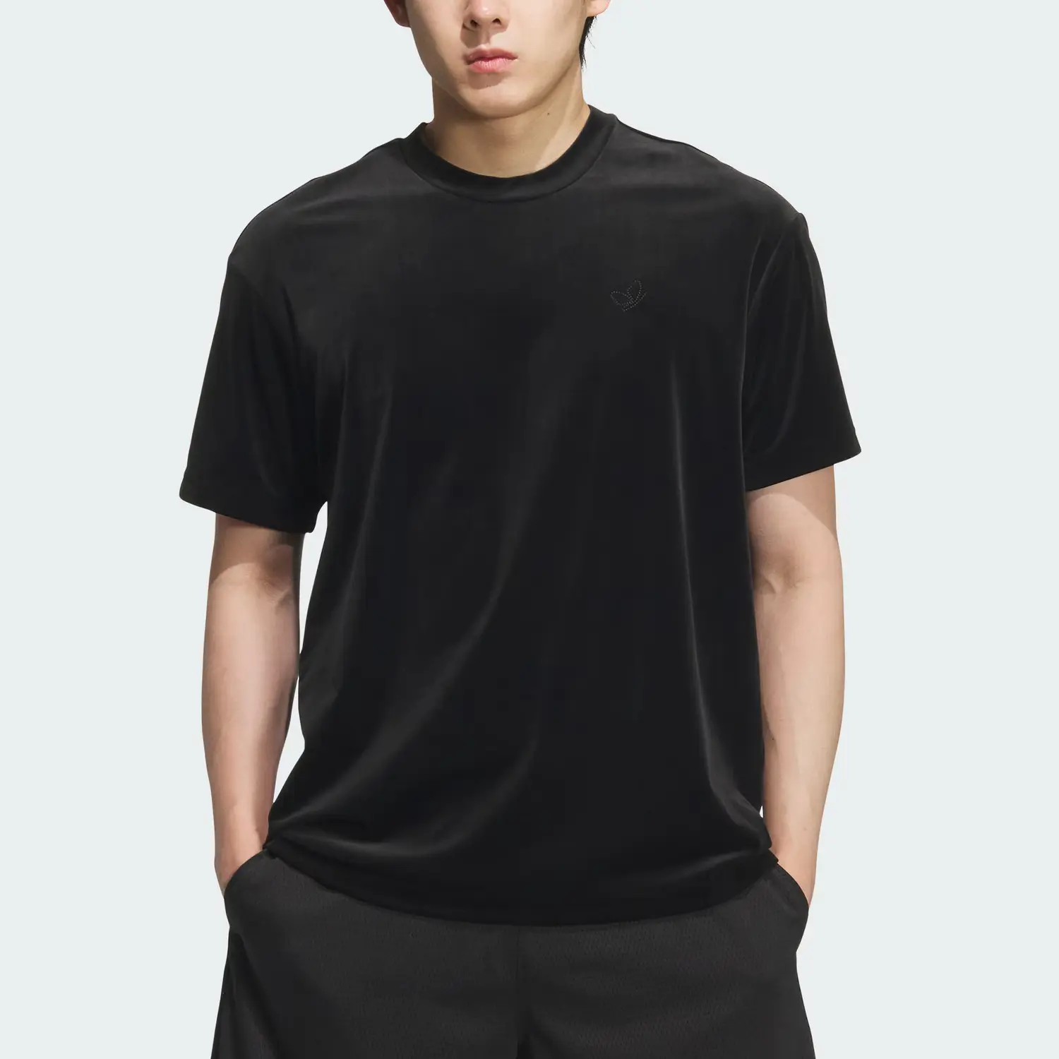 Футболка SS25 SYM VELVET мужская Adidas Originals, черный — фото 2