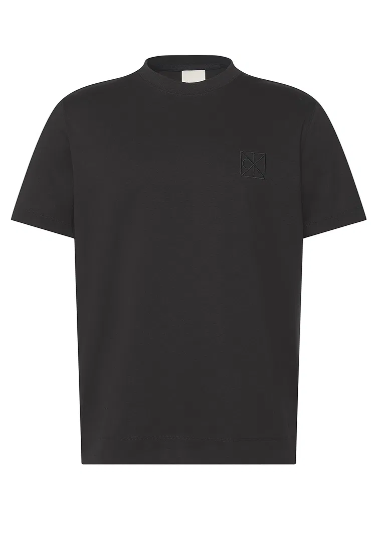 Футболка с круглым вырезом, монограмма, Calvin Klein Jeans, черный — фото 4