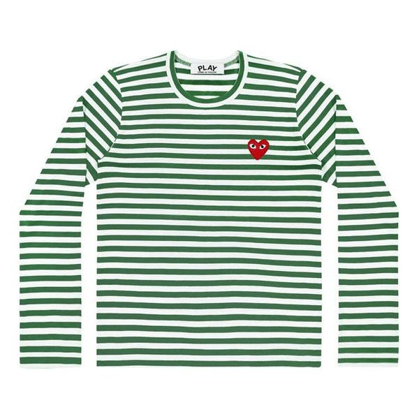 

Футболка stripe long sleeves tee 'green white' Comme Des Garcons Play, белый
