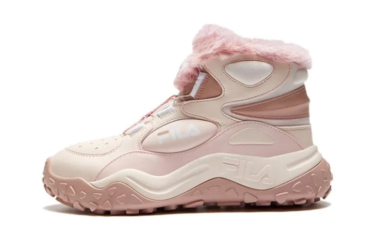 FILA KIDS Детские кроссовки высокие с эластичной резинкой, противоскользящие, антиударные, розовые