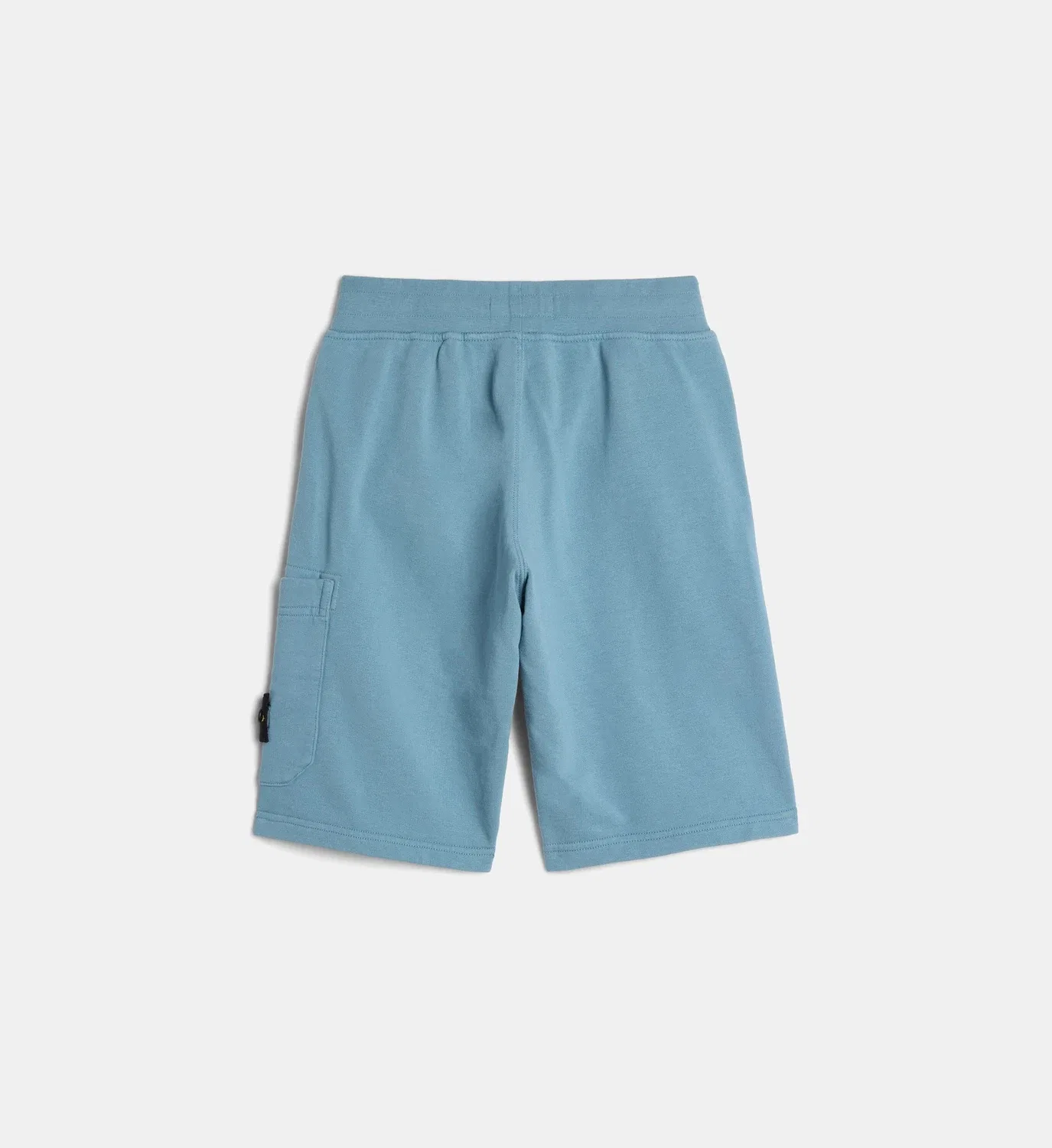 Фирменные прямые шорты из флисового хлопка Stone Island, синий — фото 2