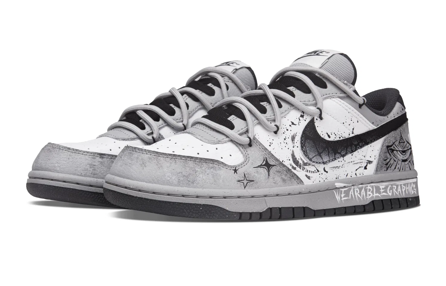 Кеды Nike Black White Gray — фото 4