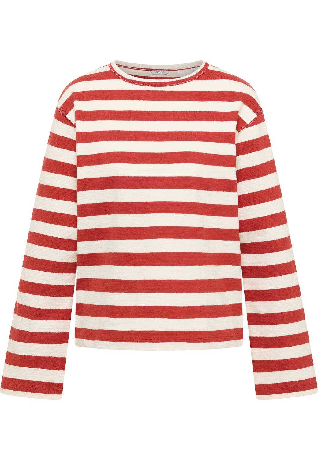 

MUSTANG Лонгслив 'Sutton' в светло-бежевом цвете, Merlot