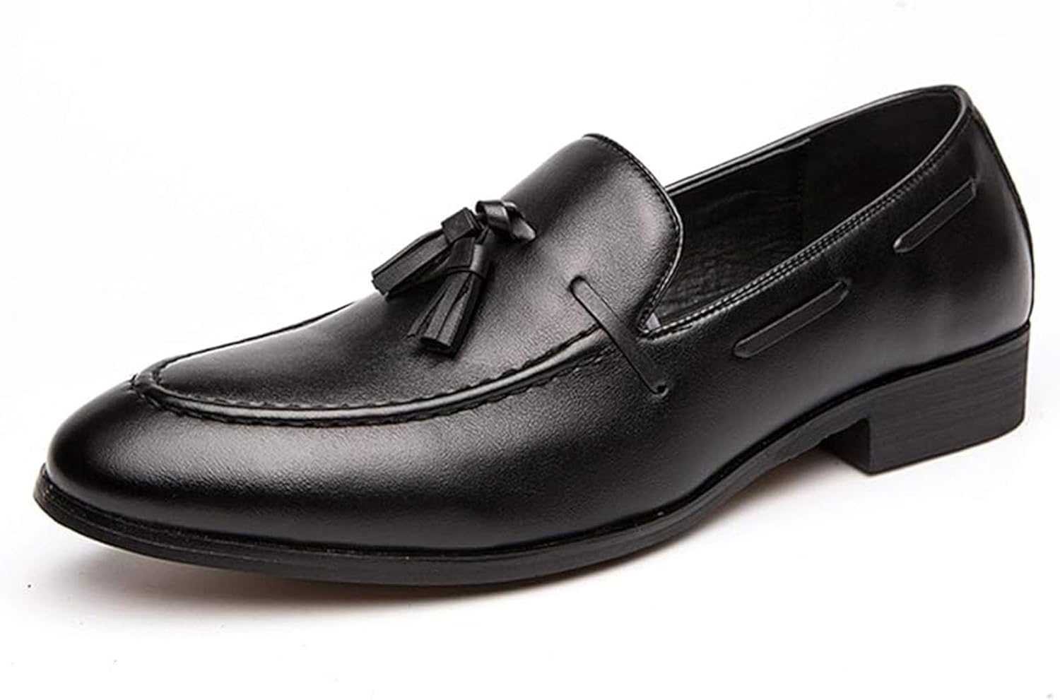 

Мужские лоферы из натуральной кожи с зауженным носком, без шнуровки, с противоскользящей подошвой, для вечеринок Xinduoyu, черный