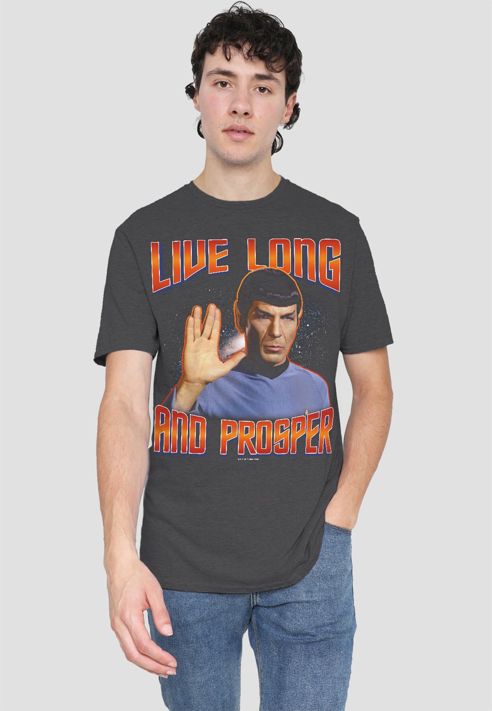 

Футболка с принтом ORIGINAL LIVE LONG AND PROSPER Cotton Soul, антрацит