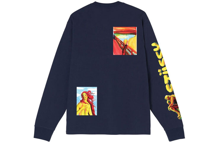 Футболка Stussy Gallery L/S, темно-синий — фото 2