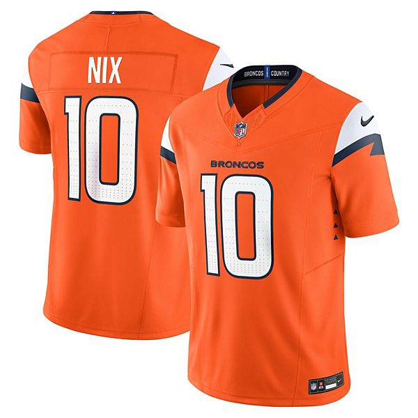 

Мужская футболка Bo Nix Denver Broncos Vapor FUSE Limited оранжевая Nike
