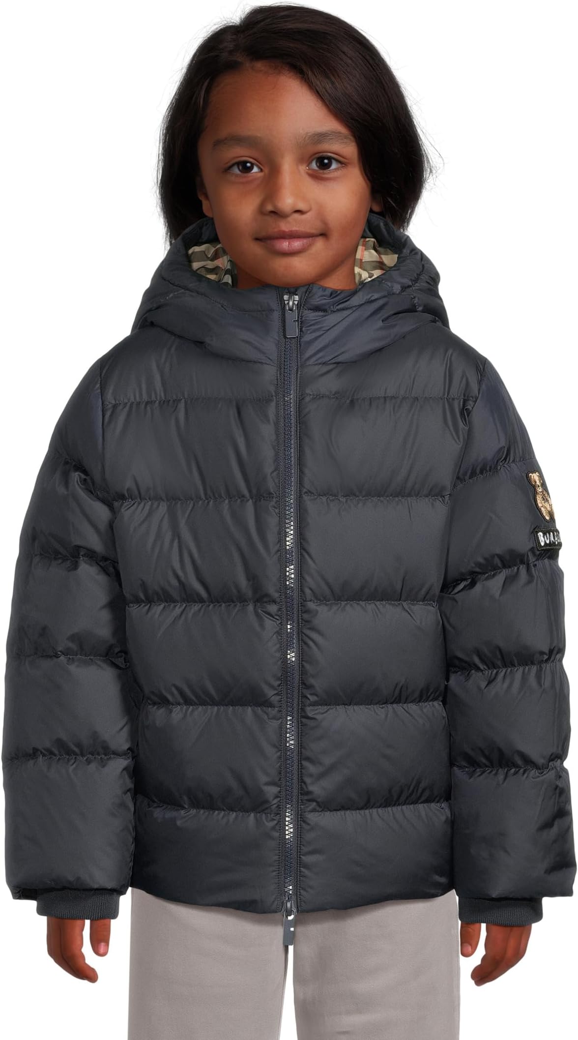

Куртка Burberry Kids Juno Puffer Jacket, цвет Midnight Blue