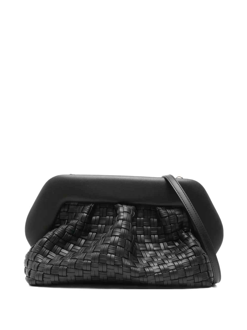 

Плетеный клатч с отстегивающимся ремешком Themoirè, черный